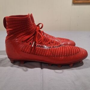Under Armour Highlight MC Football Cleats Mens Size 12 Red High Top Molded